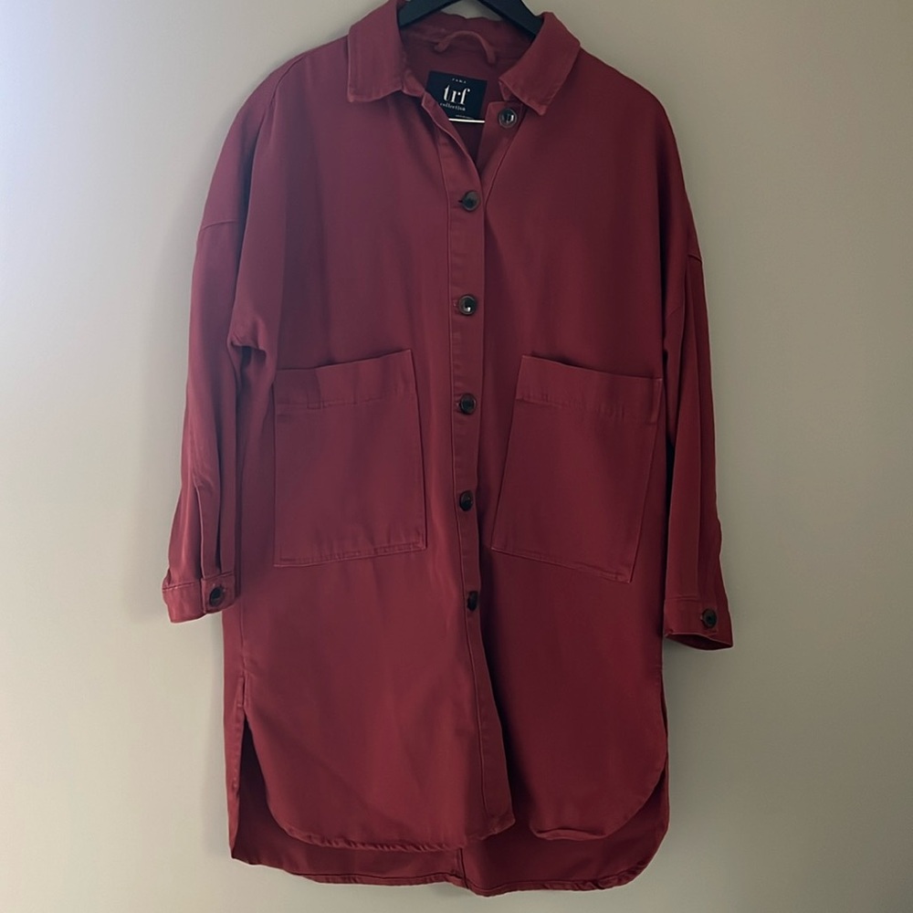 Zara TRF Oversized Denim Shirt Jacket